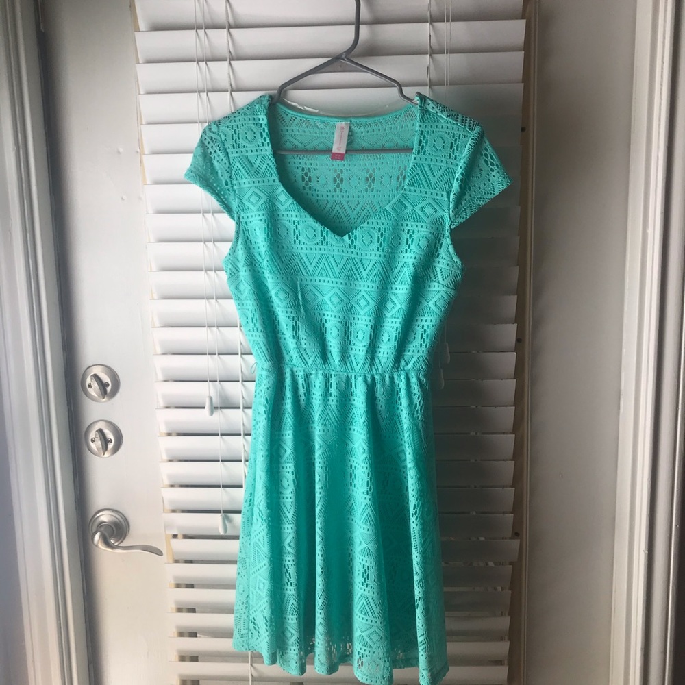 Green/blue dress